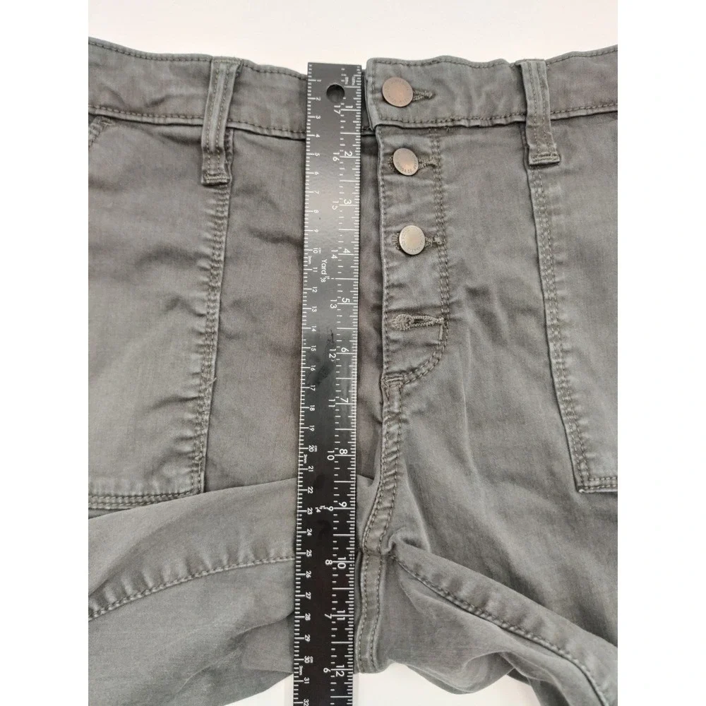 Universal Thread Women's Hi Rise Skinny Pants Charcoal Gray Button Fly Sz 12/31R